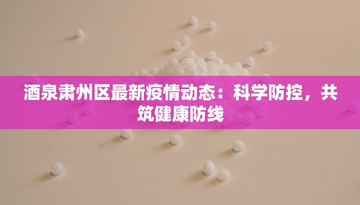 酒泉肃州区最新疫情动态：科学防控，共筑健康防线